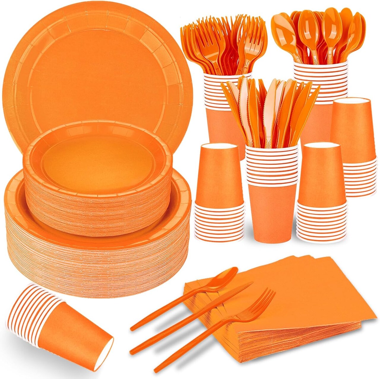228PCS Orange Party Supplies(Orange)11.81 x 10.51 x 4.02 inches